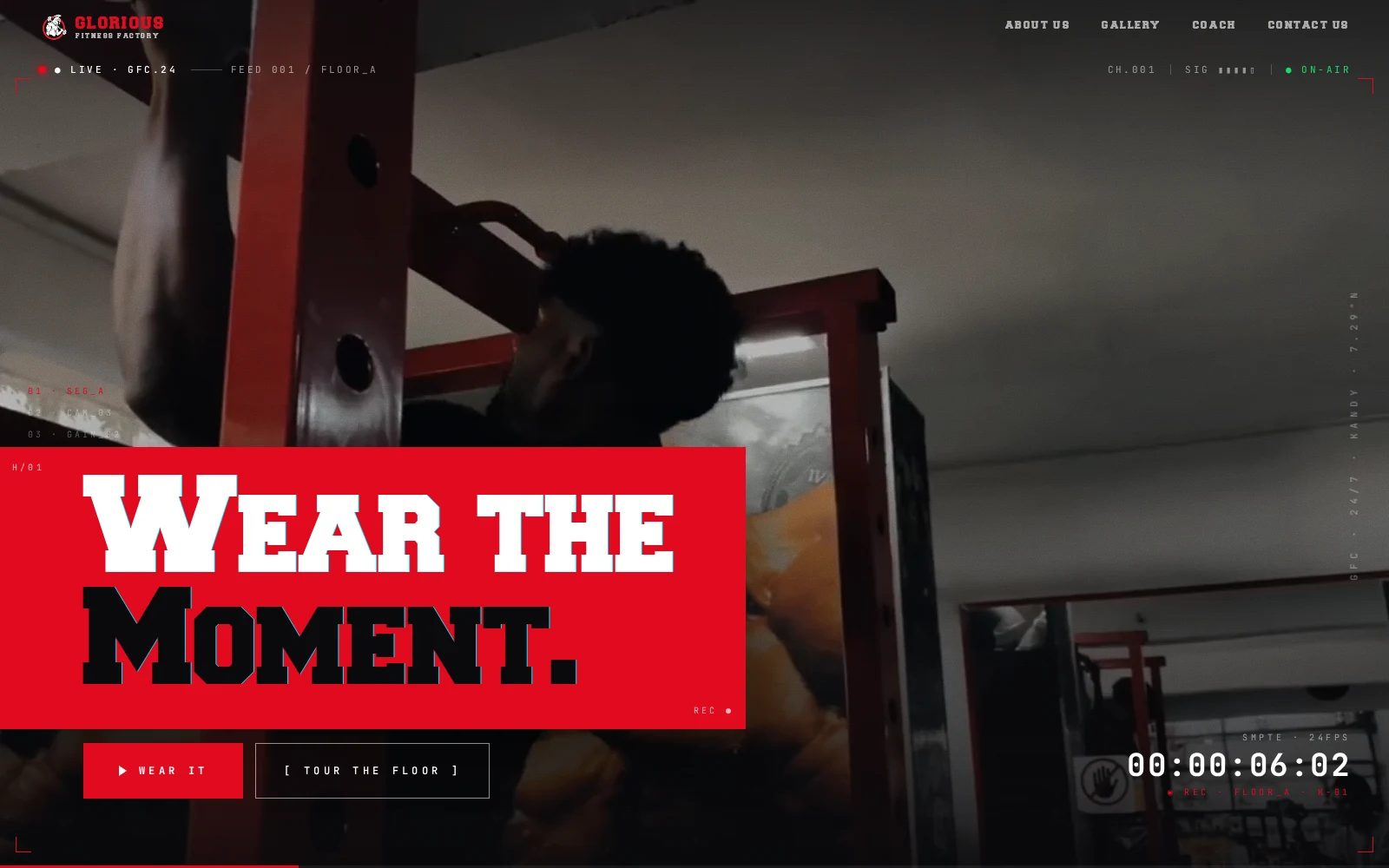 Glorious Fitness Center website